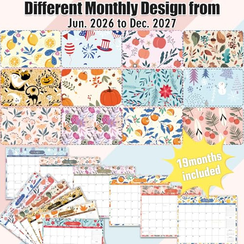 GuassLee Magnetic Calendar 2026-2027 - Magnetic Calendar for Fridge 11 x 14 Inches, Runs from Jan. 2026 to Jun.2027,