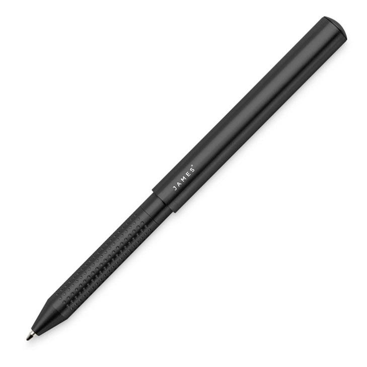 JAMES° Stilwell Compact Pen Re-Imagined, Premium EDC Mini Pen with Stainless Steel Barrel Design, Black