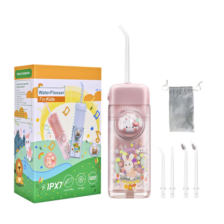 Kids Water Flosser,3 Modes Cordless Portable Water Teeth Cleaner,4 Replaceable Nozzles,IPX7 Waterproof Oral Irrigator