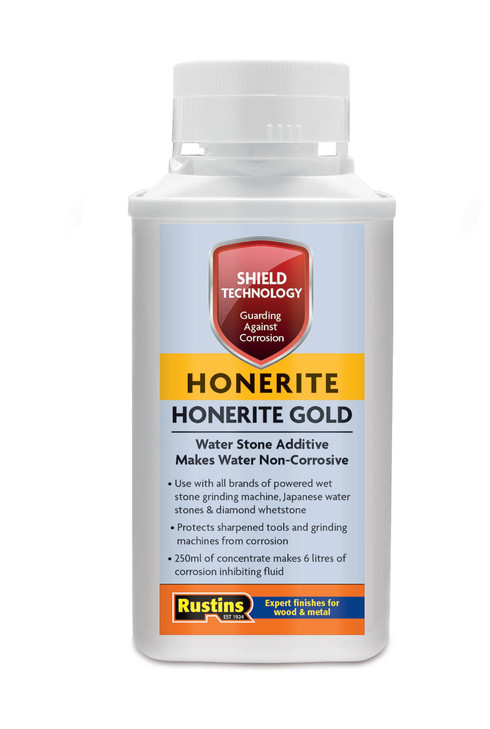 Shield Technology Rustins HoneRite Gold Water Additive 250ml  Protect Tools and Enhance Sharpening with Rust