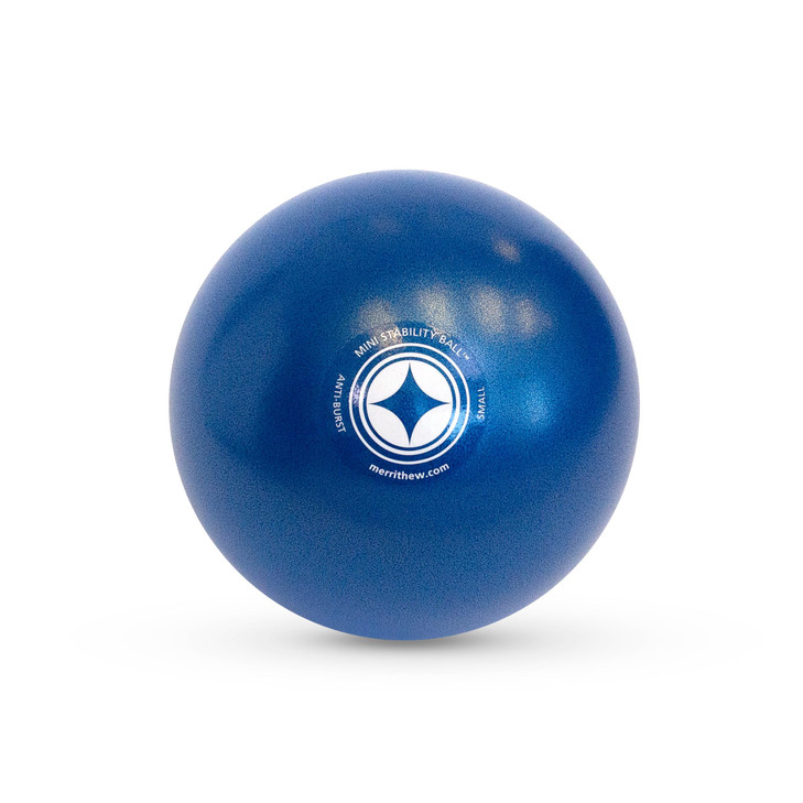 STOTT PILATES Mini Stability Ball (Blue), 7.5 Inch / 19 cm