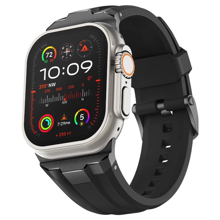 Suitisbest Sport Band for Apple Watch Ultra 2/Apple Watch Ultra Bands 49mm 45mm 44mm 42mm, Wide Rugged 316L Stainless
