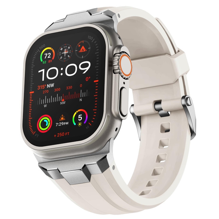 Suitisbest Sport Band for Apple Watch Ultra 2/Apple Watch Ultra Bands 49mm 45mm 44mm 42mm, Wide Rugged 316L Stainless