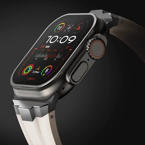 Suitisbest Sport Band for Apple Watch Ultra 2/Apple Watch Ultra Bands 49mm 45mm 44mm 42mm, Wide Rugged 316L Stainless