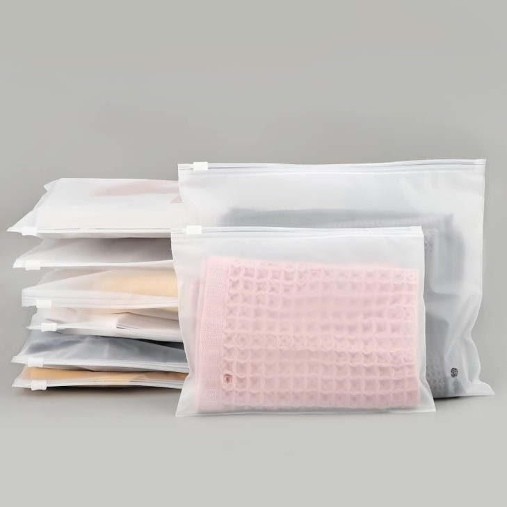 Svaldo Clear Swimsuit Organizer Bags, Ziplock Bags for Clothes, Bikini, Swimwear, Bathing Suit Storage, T Shirt