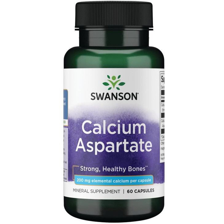 Swanson Calcium Aspartate - Herbal Supplement Promoting Bone, Heart, & Muscle Health - Natural Formula Promoting Total Body Wellness - (60 Capsules-2