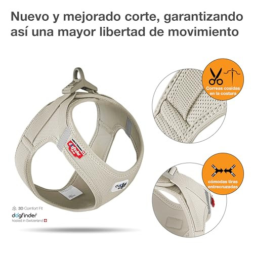 Vest Harness curli Clasp Air-Mesh Light-Tan L