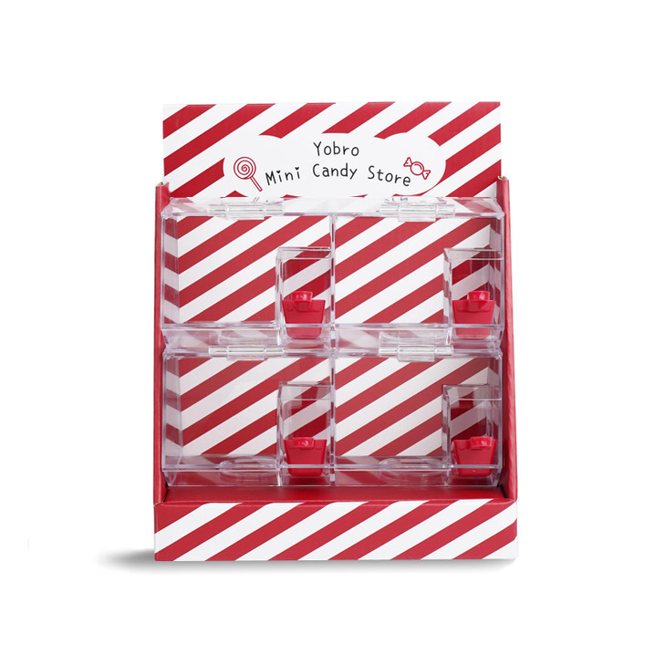 YOBRO Mini Candy Store - Retro Candy Dispenser with Scoops, Acrylic Candy Organizer for Home, Office, Parties, Fun