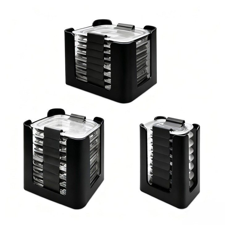 Lid Organizer for Rubbermaid Brilliances,Fits 4.7 & 3.2 Cup,1.3 Cup,0.5 Cup