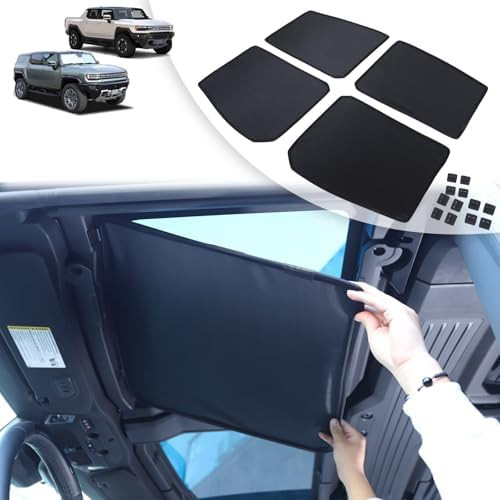 Roof Sun Shade for Hummer EV Accessories 4 Glass Won't Sag Sunroof Sun Shade Protection Heat Insulation Top Window