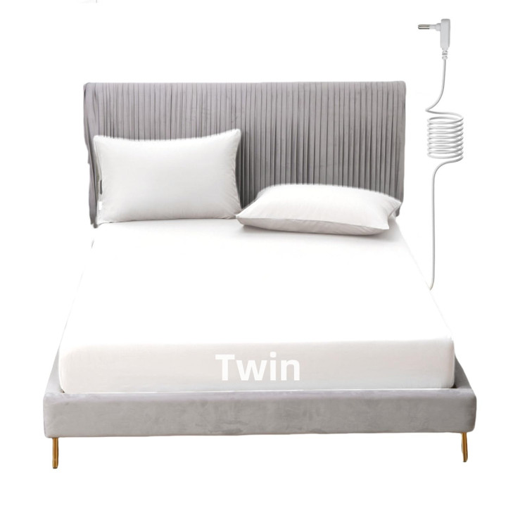 JIUMIWA Grounding Sheet King Size with 15ft Cord, 90% Organic Cotton + 10% Silver Fiber, Conductive Earthing Bed