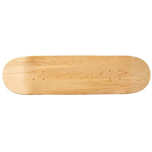Moose Blank Skateboard Deck - Premium 7-Ply Maple Construction, Natural Wood, 7.75"