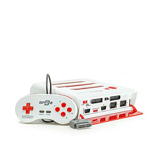 Retro-Bit Super Retro Trio HD Plus 720P 3-in-1 Console System - Red/White