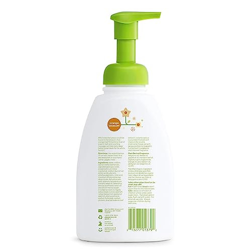 Babyganics Baby Shampoo + Body Wash Pump Bottle, Orange Blossom, Tear-Free, 16 Fl Oz (Pack of 3), Packaging May Vary