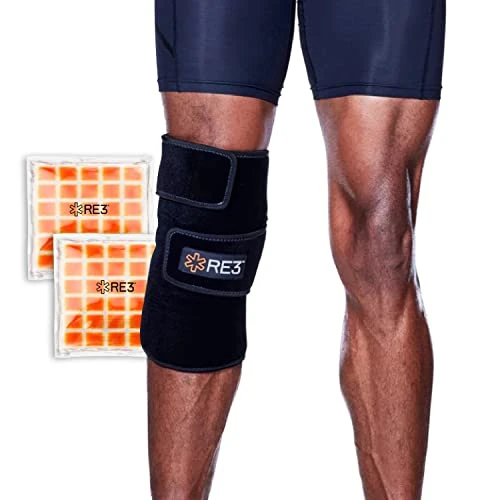 RE3 Ice Compression Pack for Knee, Arm & Leg - Powerful & Effective Cold Compression Cryotherapy Wrap for Chronic