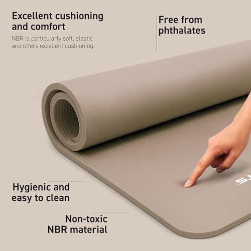MSPORTS Thick Yoga Mat Premium Non Slip  Extra Comfortable Exercise Mat for Home Workouts, Pilates, Stretching & Gym
