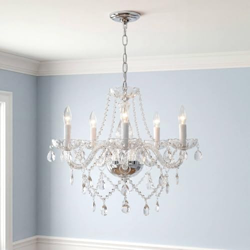 Saint Mossi 5 Light Modern Contemporary Elegant K9 Crystal Glass Chandelier Pendant Ceiling Lighting Fixture