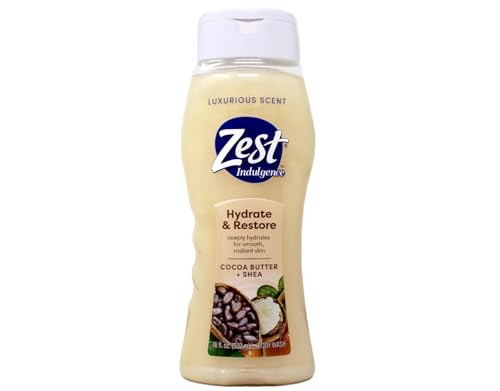 Zest Body Wash, Creamy Cocoa Butter & Shea, 18 Fl Oz