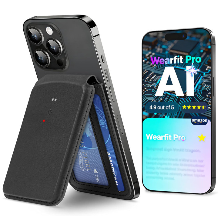 AI Voice Recorder - AI Note Taking Recording Device, Phone Wallet Card Holder Design, Transcribe & Summarize, APP