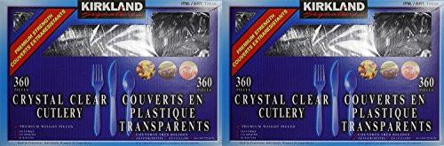 Kirkland Signature DMzZf, Crystal Clear Cutlery 360 Count (Pack of 2)