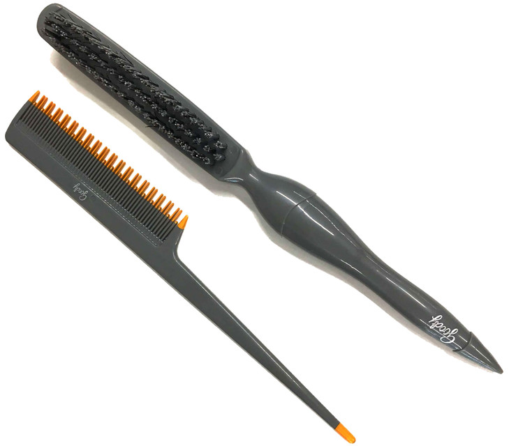 Goody Volume Boost Teasing Brush & Comb Set | Boar Bristle Damage-Free Root Lift & Backcombing Tool for Volumizing & Texture | Works on All Hair Type