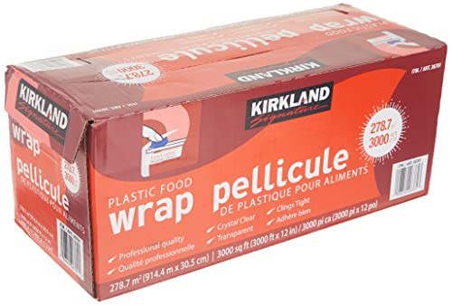 Kirkland Signature Plastic Food Wrap, 12 Inch x 3,000 Foot