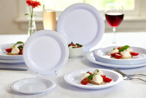 Kirkland Signature Elegant Plastic Plates Premium Heavy Weight Size ( 7.5 /10.25 ) 50Count