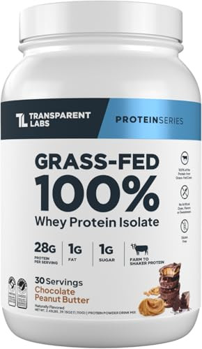 Transparent Labs Whey Protein Isolate, 30 Servings, Chocolate Peanut Butter