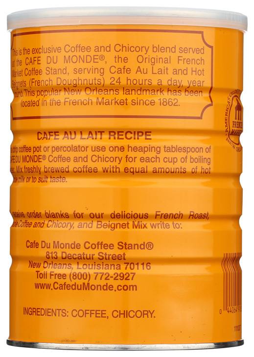 Cafe Du Monde Coffee Chicory 15 Ounce Ground
