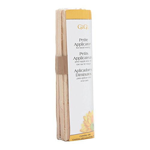 Gigi Petite Wooden Waxing Sticks For Facial Hair Removal Natural 100 Ct