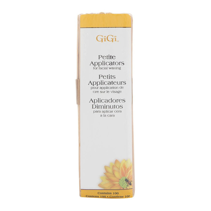 Gigi Petite Wooden Waxing Sticks For Facial Hair Removal Natural 100 Ct