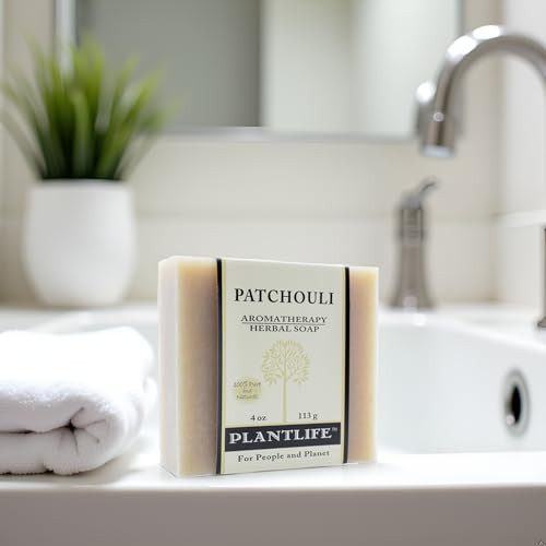 Plantlife Patchouli Natural Bar Soap Handcrafted Vegan 4 Oz