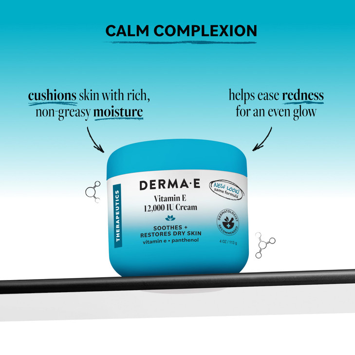 Derma E Vitamin E Cream 12 000 Iu Face Cream 4 Oz Soothing And Protecting