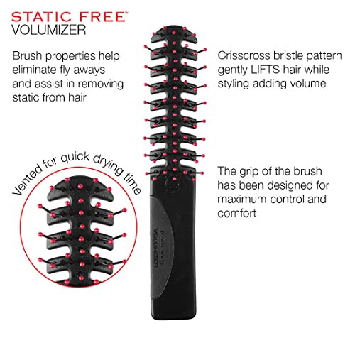 Cricket Static Free Volumizer Hair Brush Blow Drying Styling And Detangling All Hair Types Long Short Thick Thin Curly Straight And Wavy