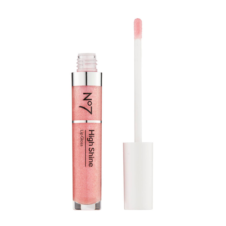 No7 High Shine Lip Gloss - Pink Slip - Moisturizing, High-Shine Lip Gloss with Jojoba Oil for Lips - Hydrating, Longwear Lip Makeup - Non-Sticky Form
