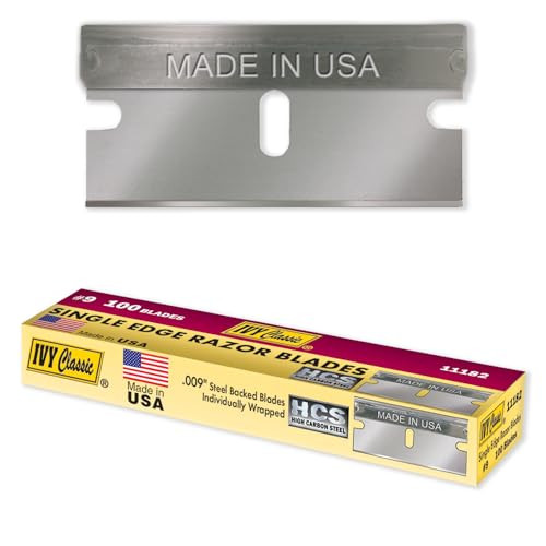 Ivy Classic 11182 Single Edge Razor Blades Usa 100 Pack