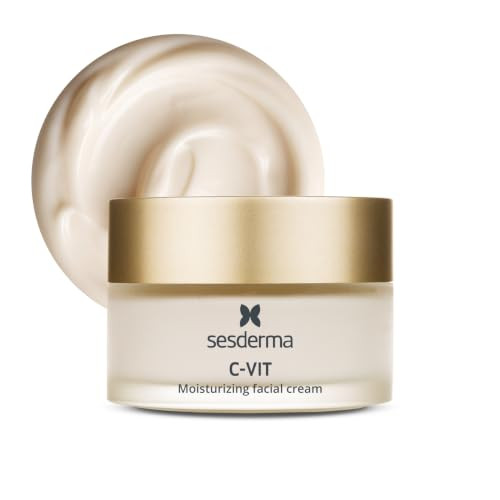 Sesderma C Vit Moisturizing Facial Cream Fight Aging With Vitamin C Antioxidants Diminish Fine Lines And Revitalize Skin 1.7 Fl Oz