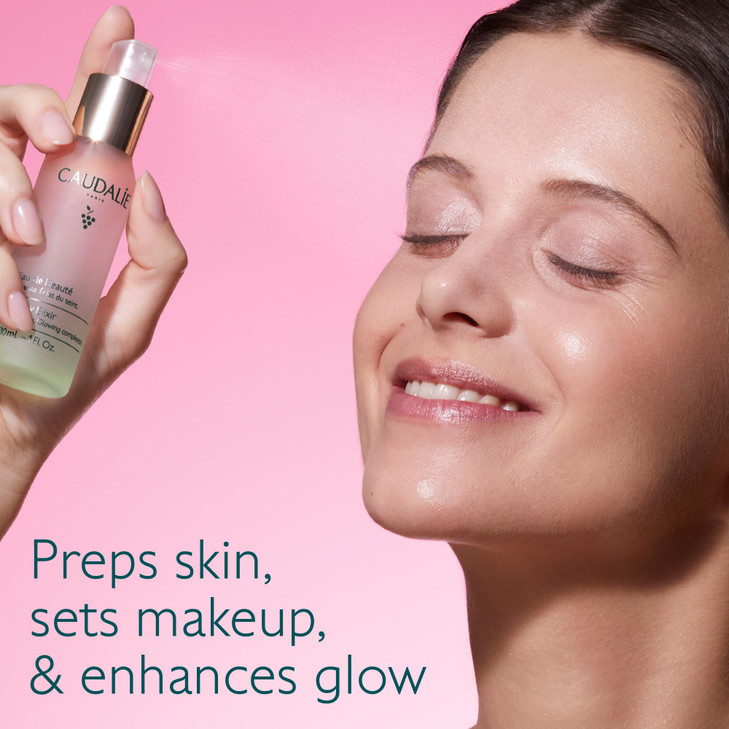 Caudalie Beauty Elixir Prep Set Makeup Glow Face Mist 30 Ml
