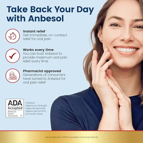 Anbesol Maximum Strength Gel Oral Pain Reliever 0.33 Oz