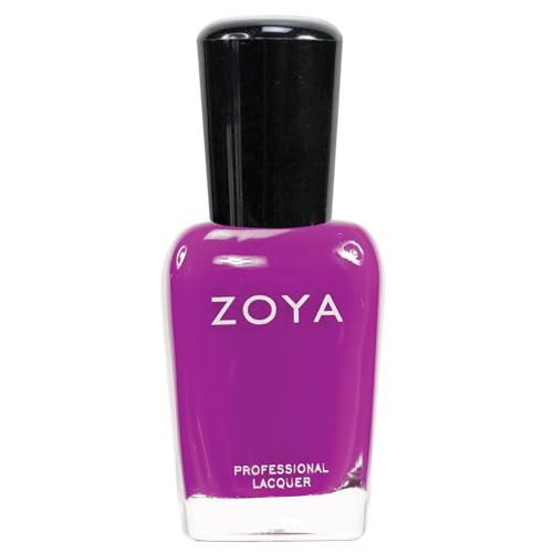 Zoya Charisma Nail Polish Ultra Bright Neon Magenta Purple Cream Polish Cool Tone Matte Finish Big10Free Vegan 0.5 Fl Oz