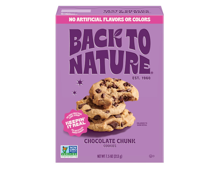 Back To Nature Chocolate Chunk Cookies Plant Based Non Gmo Made With Wheat Flour Snack Happy 7.5 Oz Box