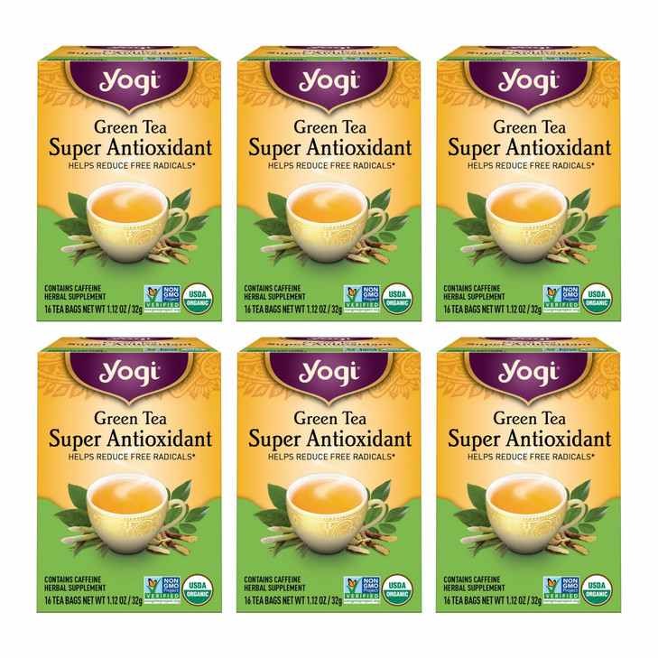 Yogi Green Tea Super Antioxidant 16 Tea Bags 6 Pack