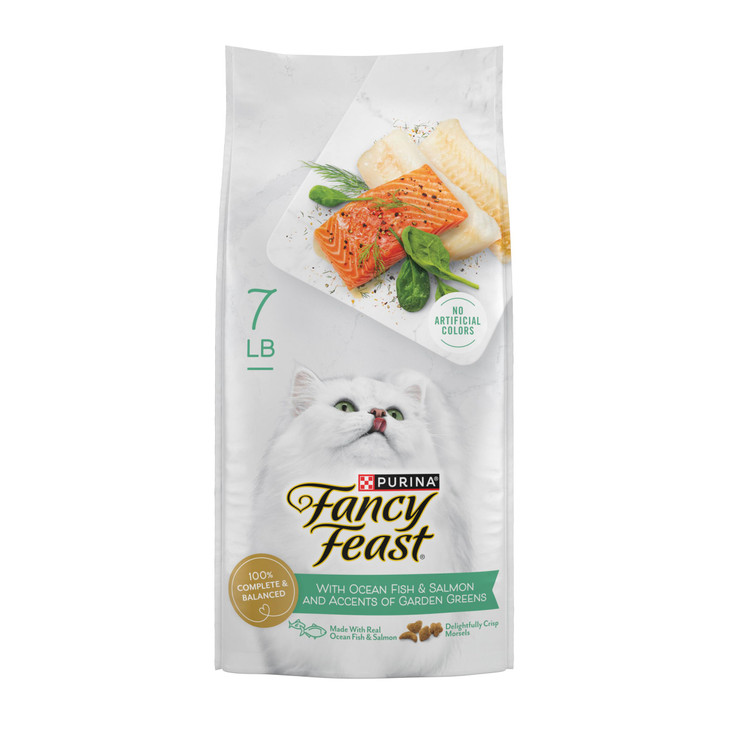 Fancy Feast Purina Dry Cat Food With Ocean Fish And Salmon 7 Lb. Bag