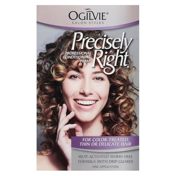 Ogilvie Salon Styles Precisely Right Professional Conditioning Home Perm Kit For Men And Women For Color Treated Thin Delicate Hair Heat
