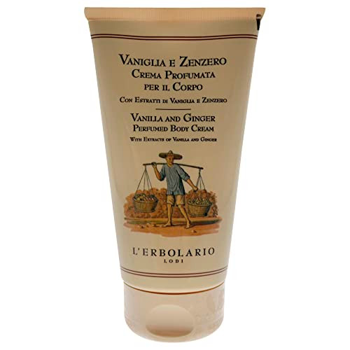 L Erbolario Perfumed Body Cream Long Lasting For Women Vanilla And Ginger Body Butter For Dry Skin 5.07 Oz