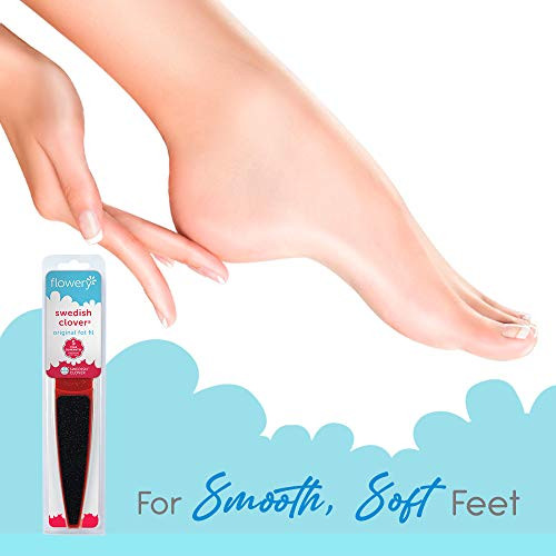 Flowery Original Swedish Clover Red Foot File Stainless Steel Pedicure Foot Scrubber 60 Per 100 Grit