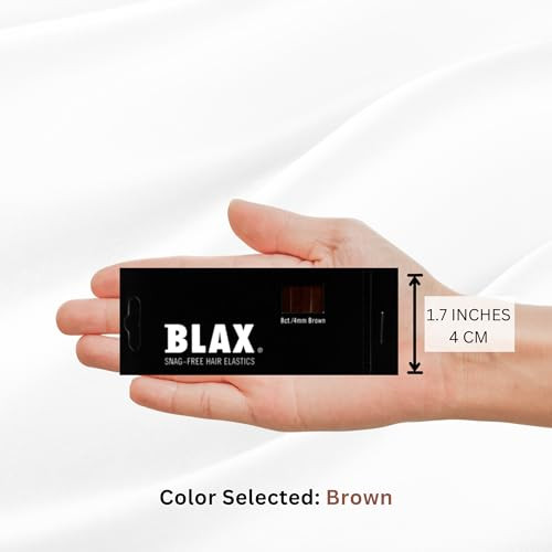 Blax Brown Hair Elastics Seamless Snag Free Hair Ties 4Mm 8 Count