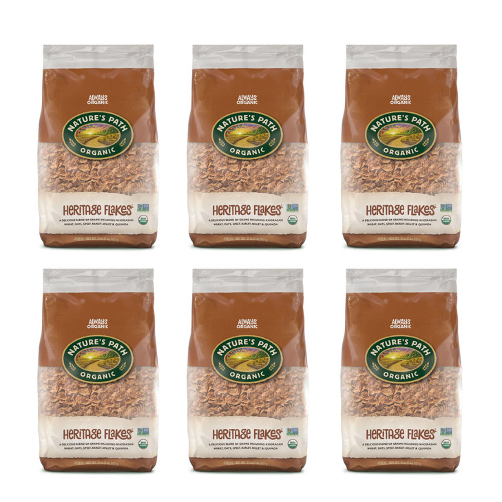 Nature S Path Organic Heritage Flakes Cereal 32 Oz Pack Of 6