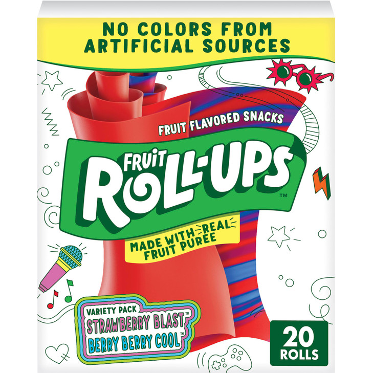 Fruit Roll Ups Variety Value Pack Fruit Flavored Snacks 20 Ct 10 Oz