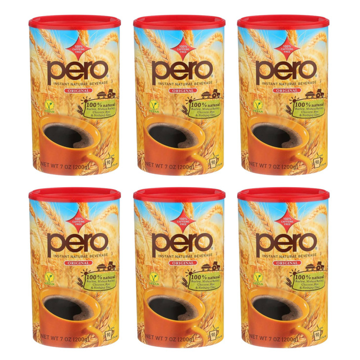 Pero Instant Natural Beverage Vegan Coffee Substitute 7Oz 6 Pack